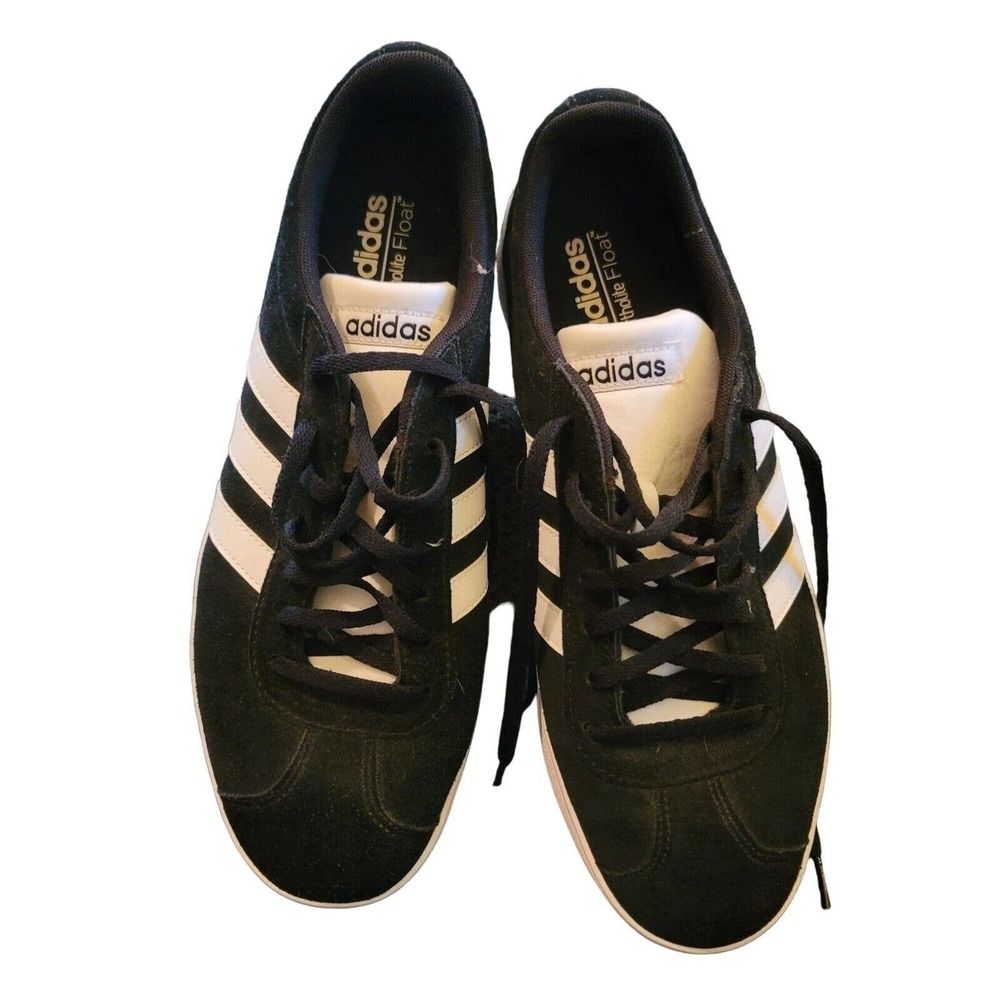 Size 10.5 Black Leather Adidas lowcuts